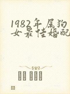 1982年属狗女最佳婚配属相