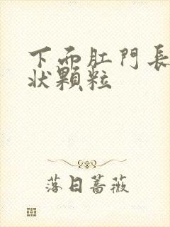 下面肛门长肉揪状颗粒