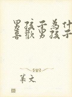 男孩子为什么会喜欢男孩子封面