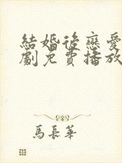 结婚后恋爱电视剧免费播放在线观看封面