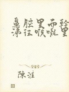 鼻腔里面干燥鼻涕往喉咙里流封面