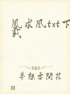 凤求凰txt下载
