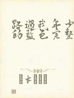 路过我年少时光的蓝色完整版封面