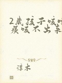 2岁孩子咳嗽有痰咳不出来怎么办封面