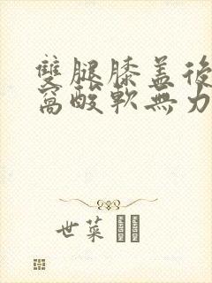 双腿膝盖后面腿窝酸软无力封面