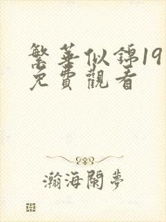 繁华似锦19集免费观看