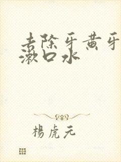 去除牙黄牙渍的漱口水封面