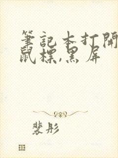 笔记本打开只有鼠标,黑屏