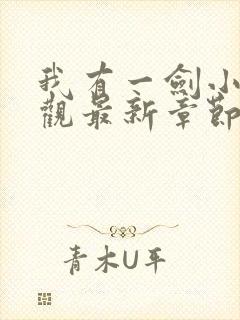 我有一剑小说叶观最新章节