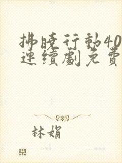 拂晓行动40集连续剧免费观看