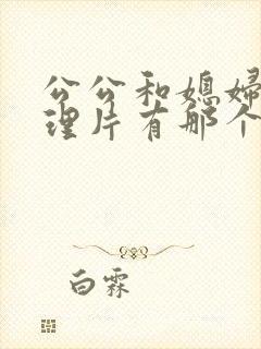 公公和媳妇儿伦理片有那个