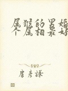 属猴的男婚配哪个属相最好封面