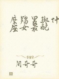 摩羯男与什么星座女最配封面