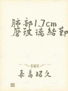 肺部1.7cm磨玻璃结节该怎么办封面