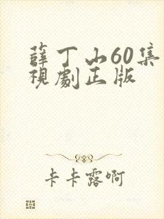 薛丁山60集电视剧正版