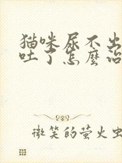 猫咪尿不出来还吐了怎么治