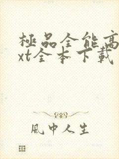 极品全能高手txt全本下载