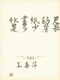 4k画纸的尺寸是多少厘米