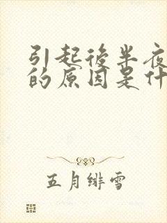 引起后半夜失眠的原因是什么呢