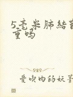 5毫米肺结节严重吗