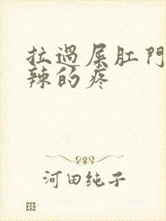 拉过屎肛门火辣辣的疼