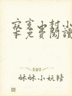 寂寞山村小说全本免费阅读