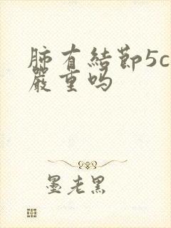 肺有结节5cm严重吗