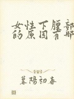 女性下腹部胀痛的原因有哪些封面