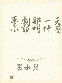 台剧那一天原著小说叫什么