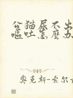 公猫尿不出来还呕吐怎么办