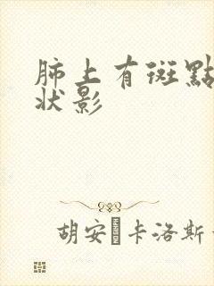 肺上有斑点结节状影