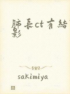 肺长ct有结节影封面