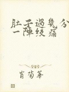 肚子过几分钟就一阵绞痛