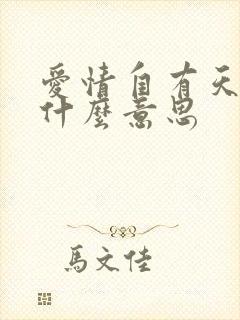 爱情自有天意是什么意思