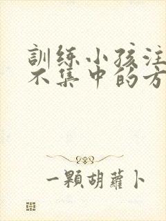 训练小孩注意力不集中的方法