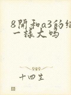 8开和a3的纸一样大吗