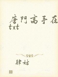 唐门高手在异世txt