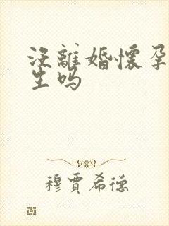 没离婚怀孕了能生吗