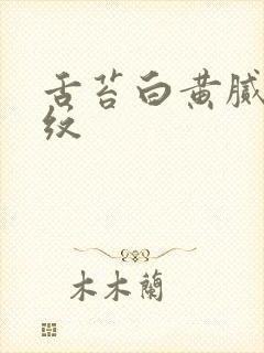 舌苔白黄腻有裂纹