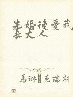 先婚后爱我的市长大人封面