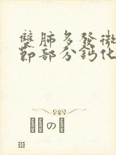 双肺多发微小结节部分钙化