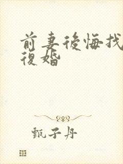 前妻后悔找前夫复婚