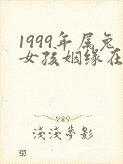 1999年属兔女孩姻缘在哪一年