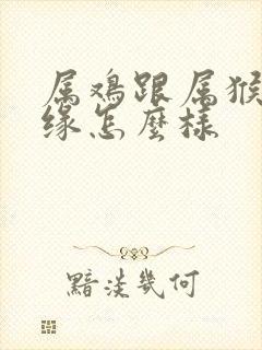 属鸡跟属猴的姻缘怎么样