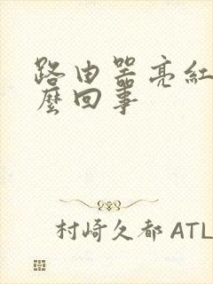 路由器亮红灯怎么回事