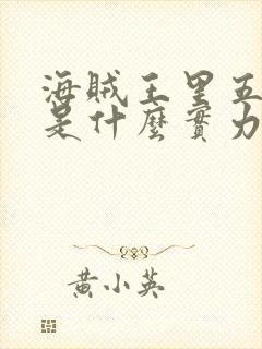 海贼王里五老星是什么实力