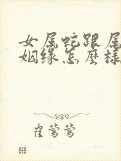 女属蛇跟属猪的姻缘怎么样封面