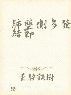 肺双侧多发微小结节