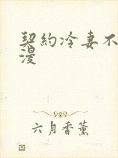 契约冷妻不好惹漫