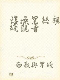 爆操黑丝视频在线观看